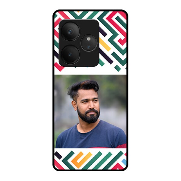 Realme GT 6 Custom Glass Phone CaseColorful Maze Pattern Design Realme GT 6 Custom Glass Phone CaseColorful Maze Pattern Design