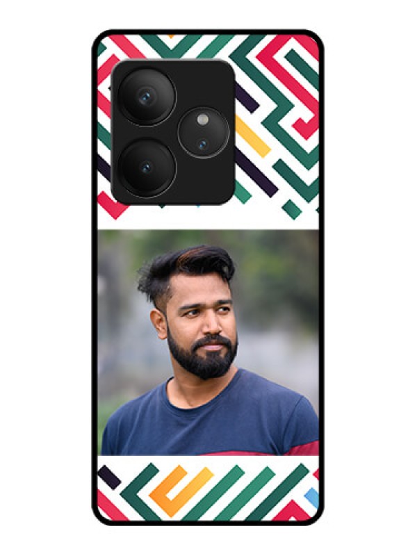 Custom Realme GT 6 Custom Glass Phone CaseColorful Maze Pattern Design