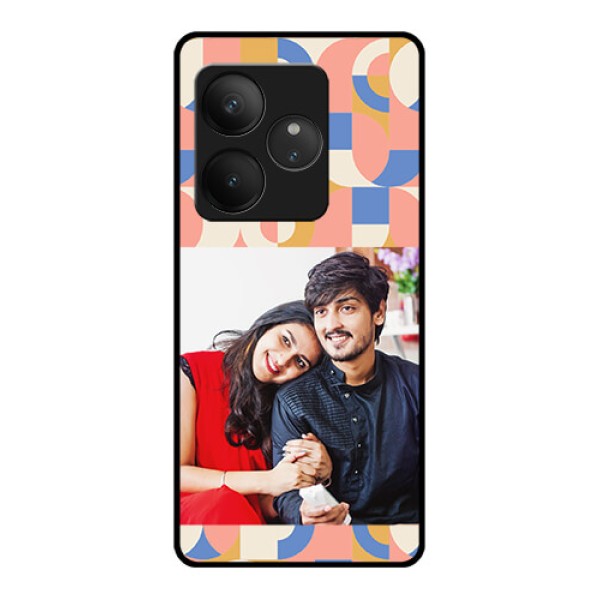 Realme GT 6 Custom Glass Phone CaseSemi - Circle Maze Pattern Design Realme GT 6 Custom Glass Phone CaseSemi - Circle Maze Pattern Design