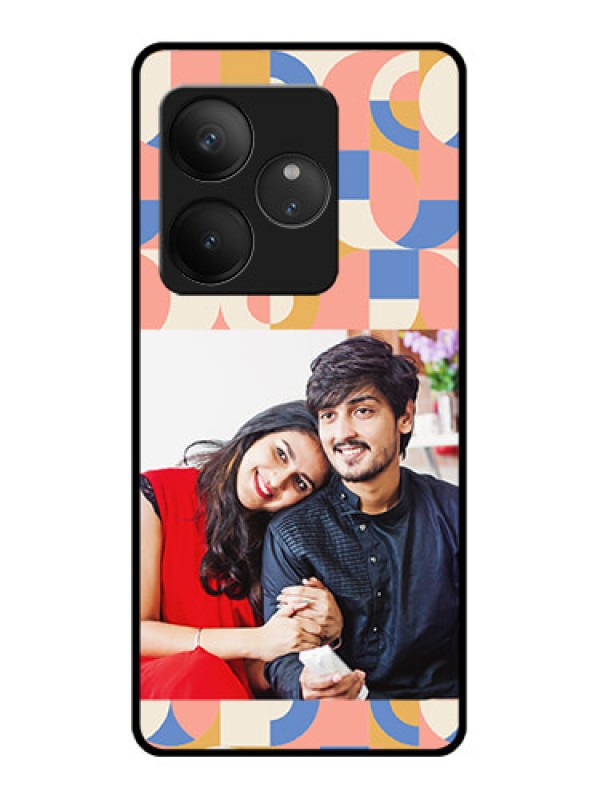 Custom Realme GT 6 Custom Glass Phone CaseSemi - Circle Maze Pattern Design