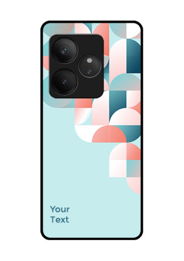 Realme GT 6 Custom Glass Phone CaseStylish Semi - Circle Pattern Design