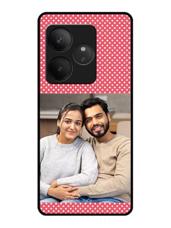 Custom Realme GT 6T 5G Custom Glass Phone CaseWhite Dotted Design