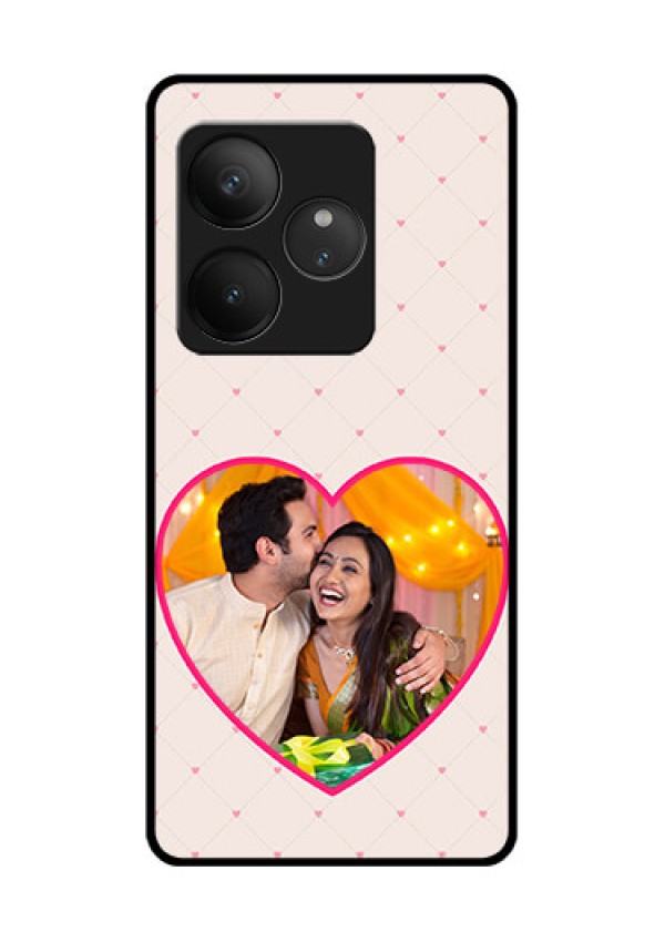 Realme GT 6T 5G Custom Glass Phone CaseHeart Shape Design