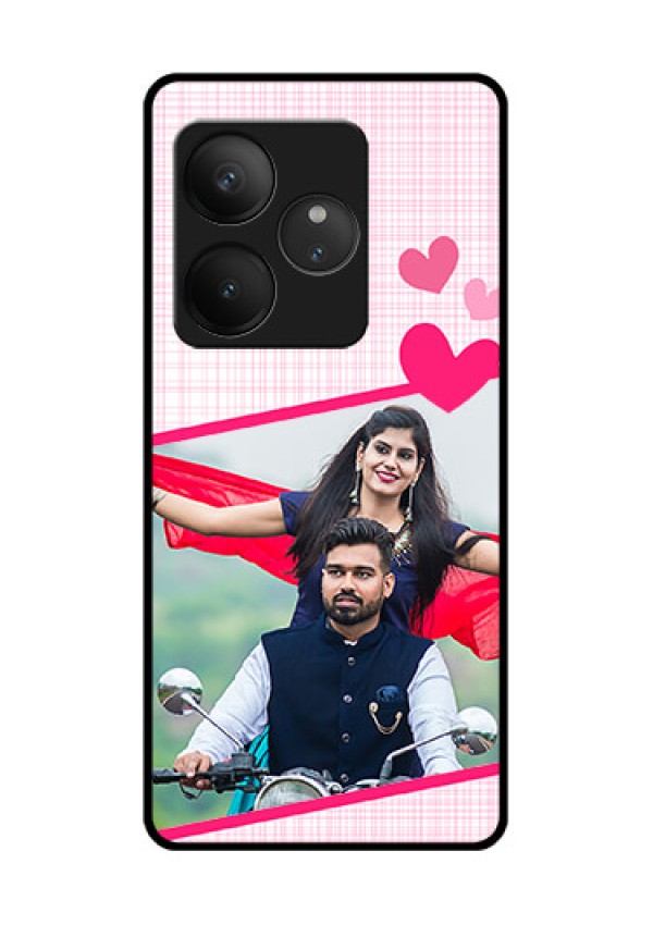 Realme GT 6T 5G Custom Glass Phone CaseLove Shape Heart Design