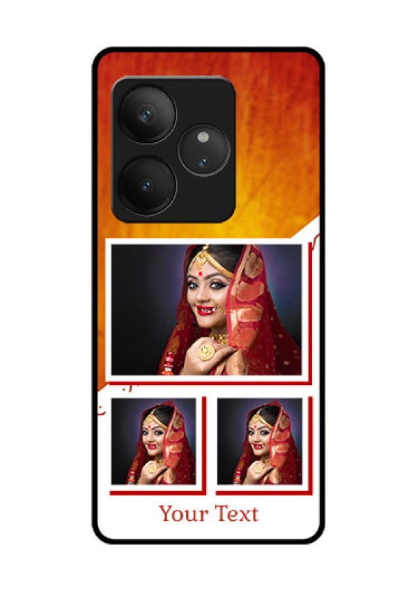 Realme GT 6T 5G Custom Glass Phone CaseWedding Memories Design
