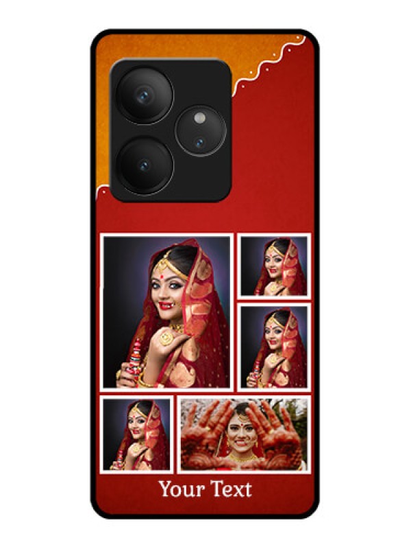 Custom Realme GT 6T 5G Custom Glass Phone CaseWedding Pic Upload Design