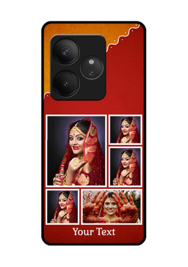 Realme GT 6T 5G Custom Glass Phone CaseWedding Pic Upload Design