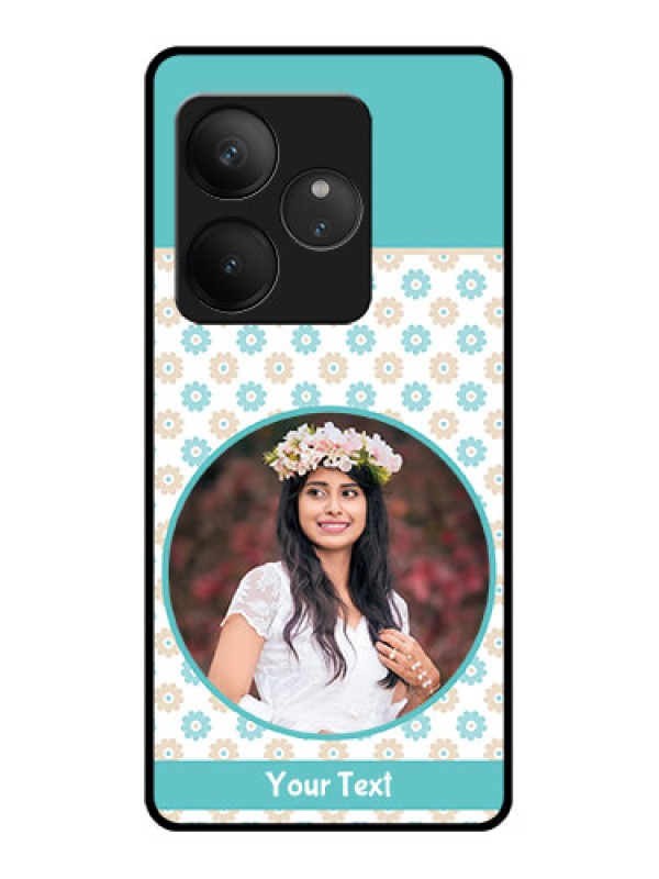 Custom Realme GT 6T 5G Custom Glass Phone CaseBeautiful Flowers Design