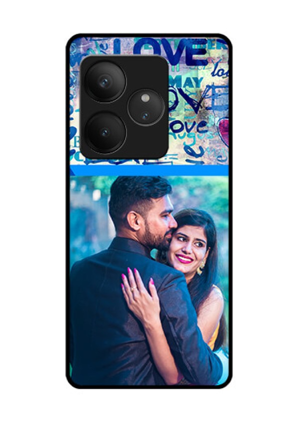 Realme GT 6T 5G Custom Glass Phone CaseColorful Love Design