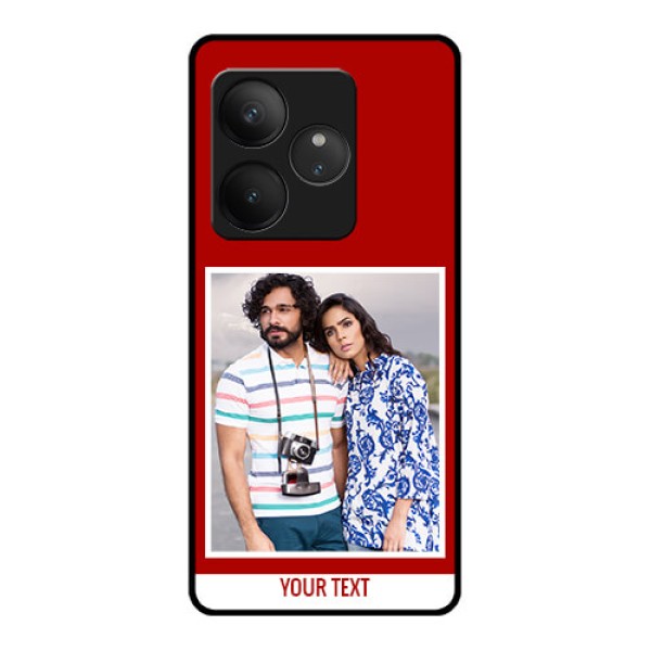 Realme GT 6T 5G Custom Glass Phone CaseRed Color Design Realme GT 6T 5G Custom Glass Phone CaseRed Color Design