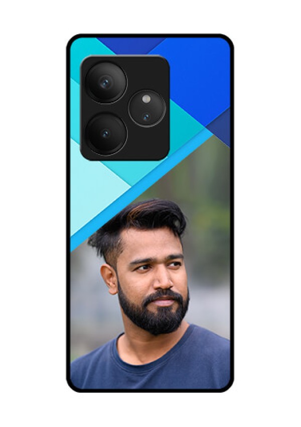 Realme GT 6T 5G Custom Glass Phone CaseBlue Pattern Design
