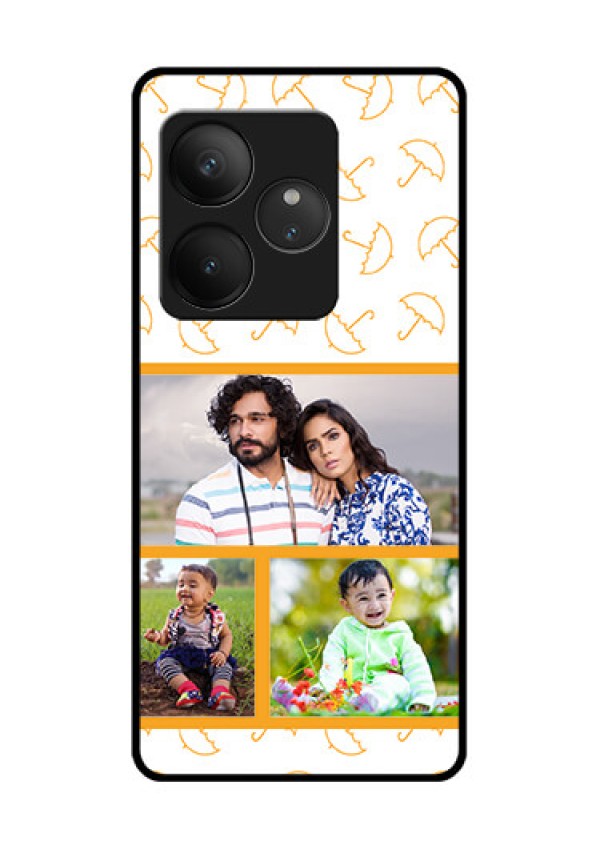 Realme GT 6T 5G Custom Glass Phone CaseYellow Pattern Design