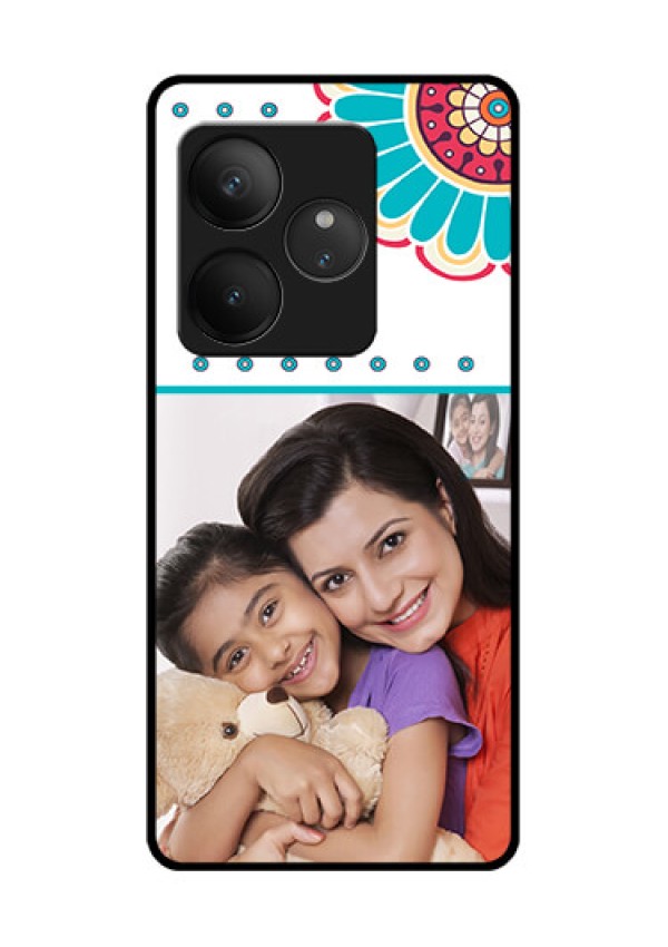 Realme GT 6T 5G Custom Glass Phone CaseFlower Design
