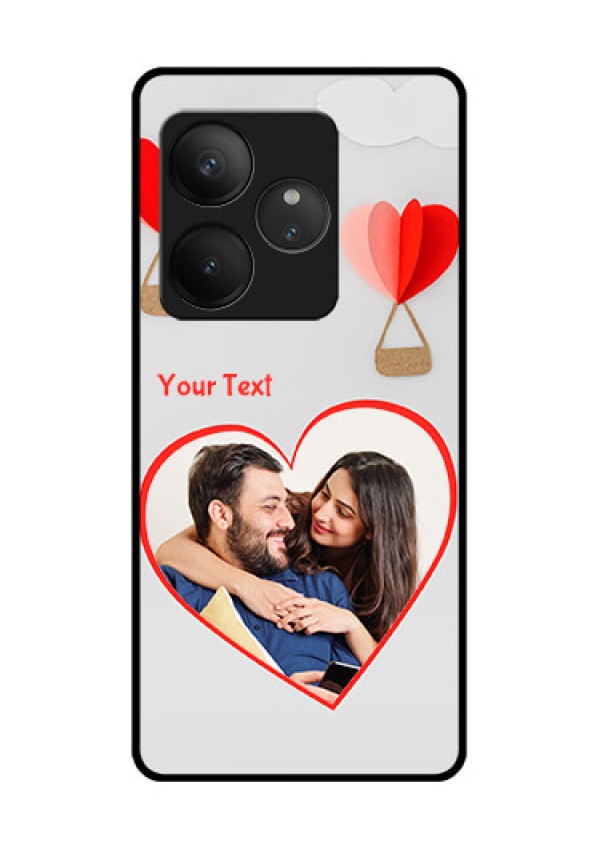 Realme GT 6T 5G Custom Glass Phone CaseParachute Love Design