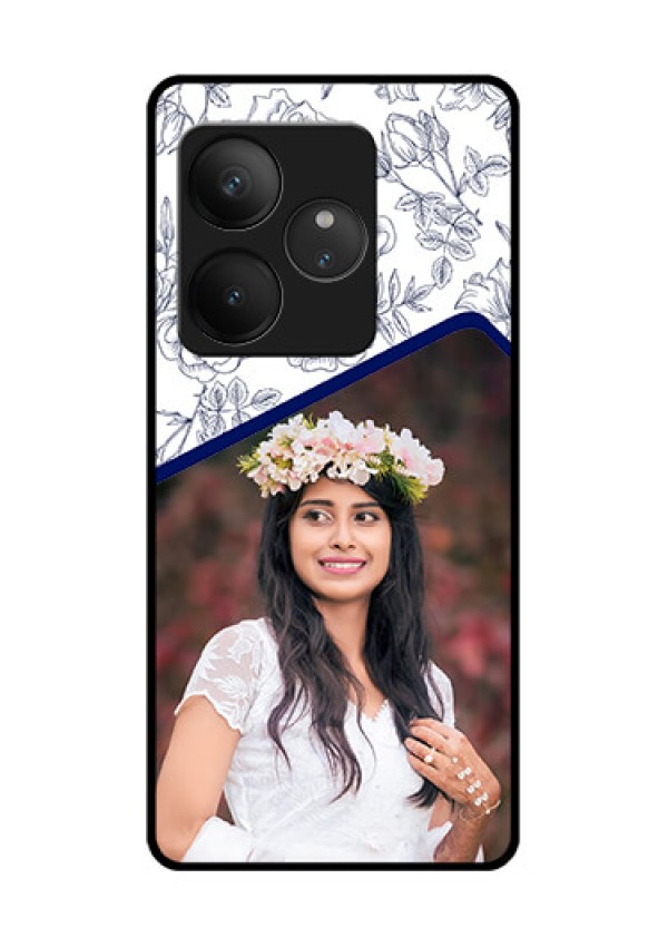 Realme GT 6T 5G Custom Glass Phone CaseClassy Floral Design