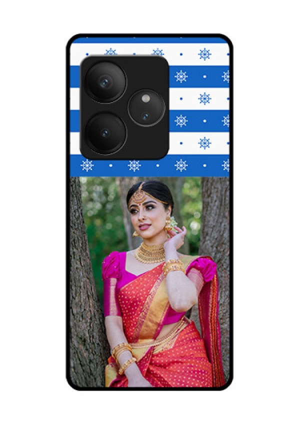 Realme GT 6T 5G Custom Glass Phone CaseSnow Pattern Design