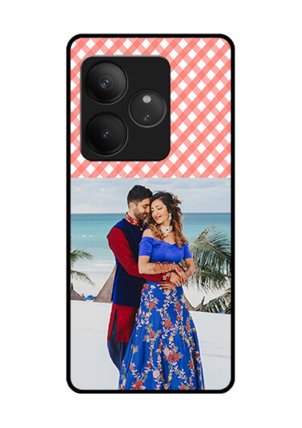 Realme GT 6T 5G Custom Glass Phone CasePink Pattern Design