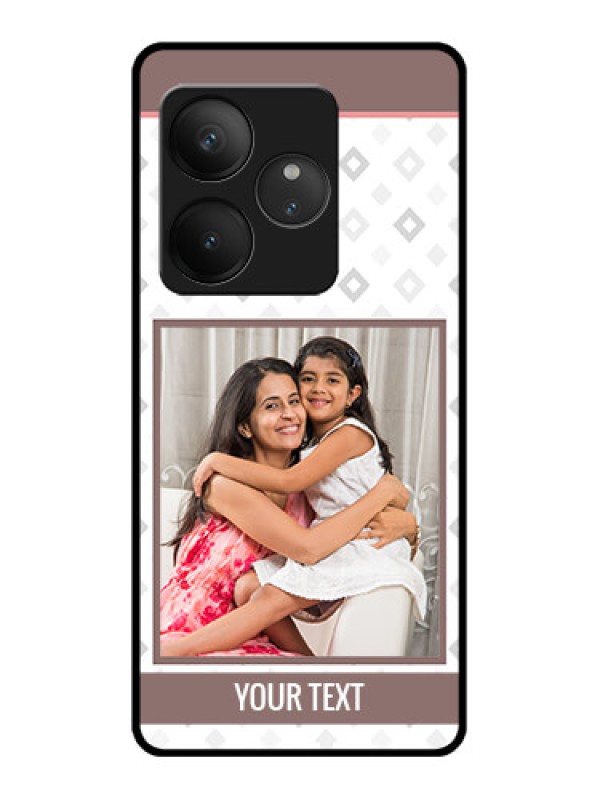 Custom Realme GT 6T 5G Custom Glass Phone CaseSimple Diamond Design