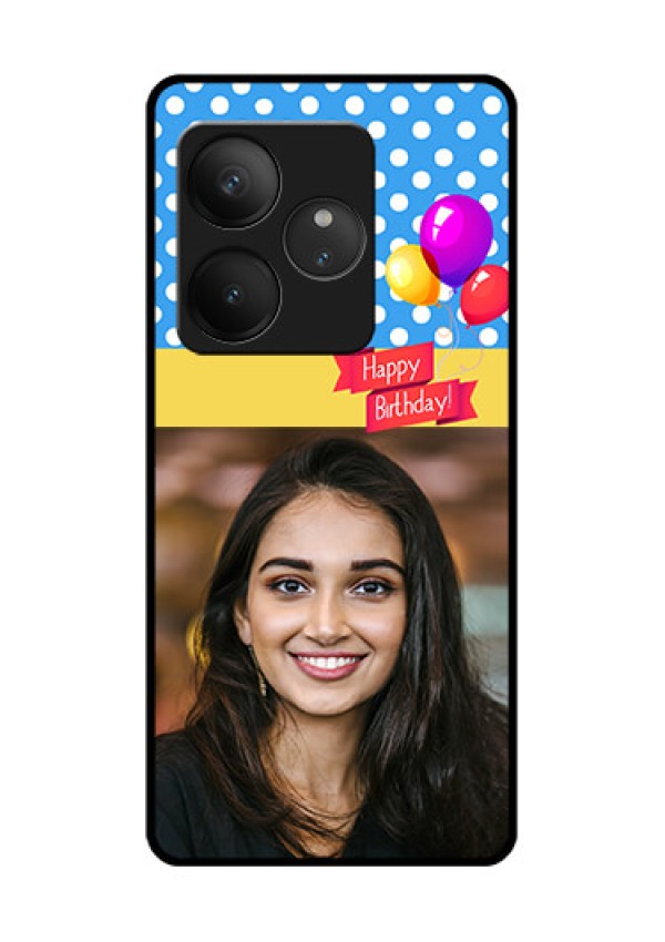 Realme GT 6T 5G Custom Glass Phone CaseHappy Birthday Design