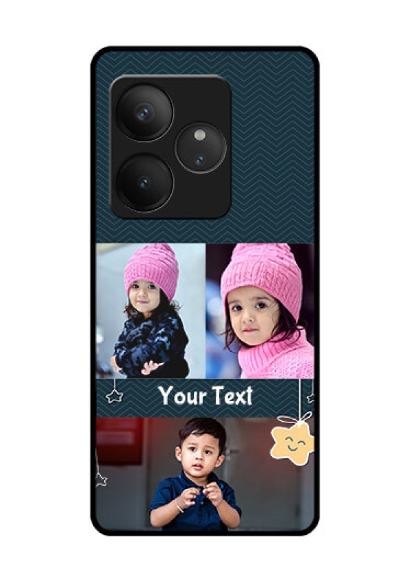 Realme GT 6T 5G Custom Glass Phone CaseHanging Stars Design