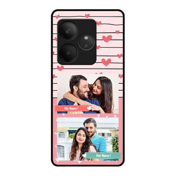 Realme GT 6T 5G Custom Glass Phone CasePhoto With Heart Design Realme GT 6T 5G Custom Glass Phone CasePhoto With Heart Design