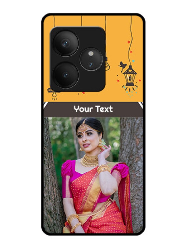 Custom Realme GT 6T 5G Custom Glass Phone CaseWith Family Picture And Icons