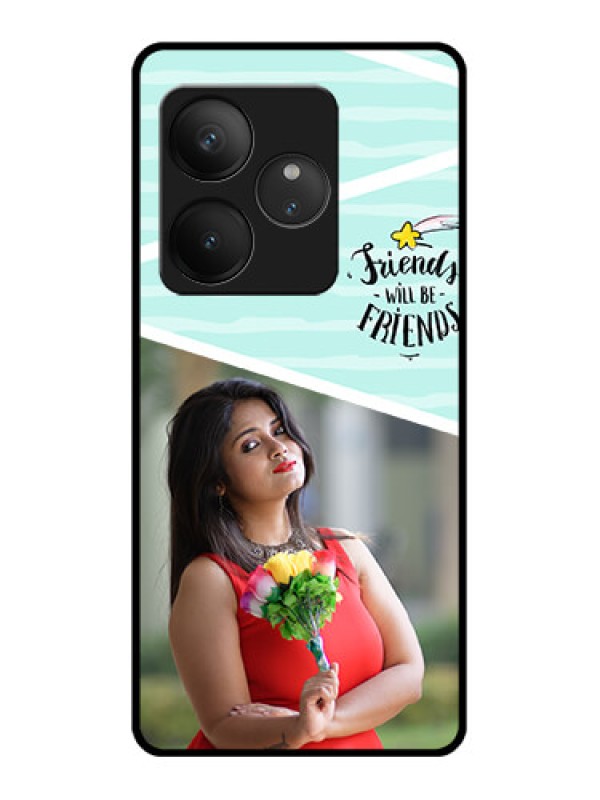 Custom Realme GT 6T 5G Custom Glass Phone CaseFriends Picture Icon Design
