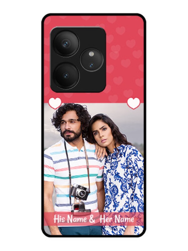 Custom Realme GT 6T 5G Custom Glass Phone CaseSimple Love Design