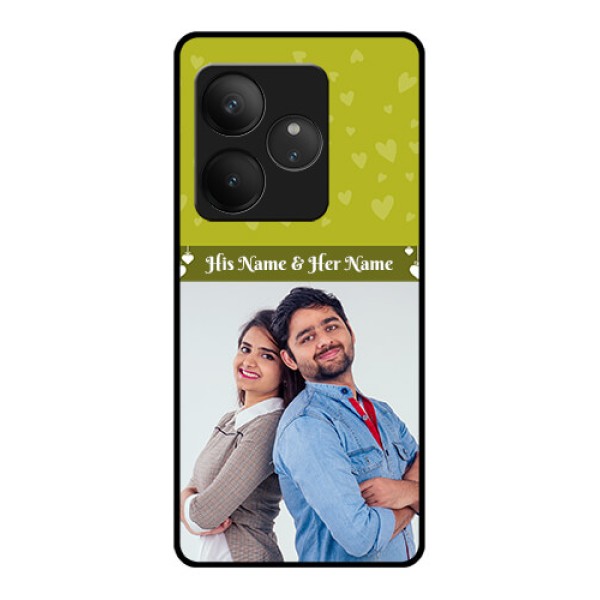 Realme GT 6T 5G Custom Glass Phone CaseYou and Me Heart Design