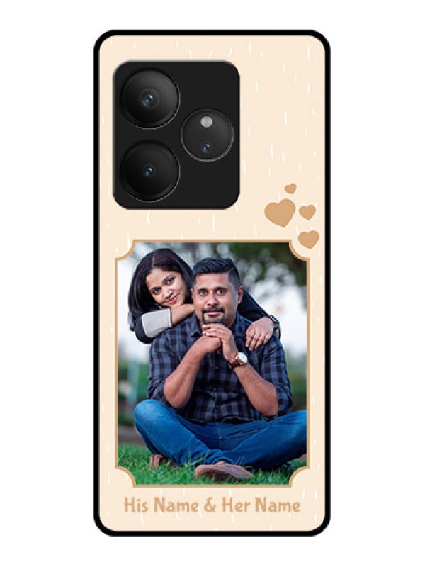 Custom Realme GT 6T 5G Custom Glass Phone CaseWith Confetti Love Design