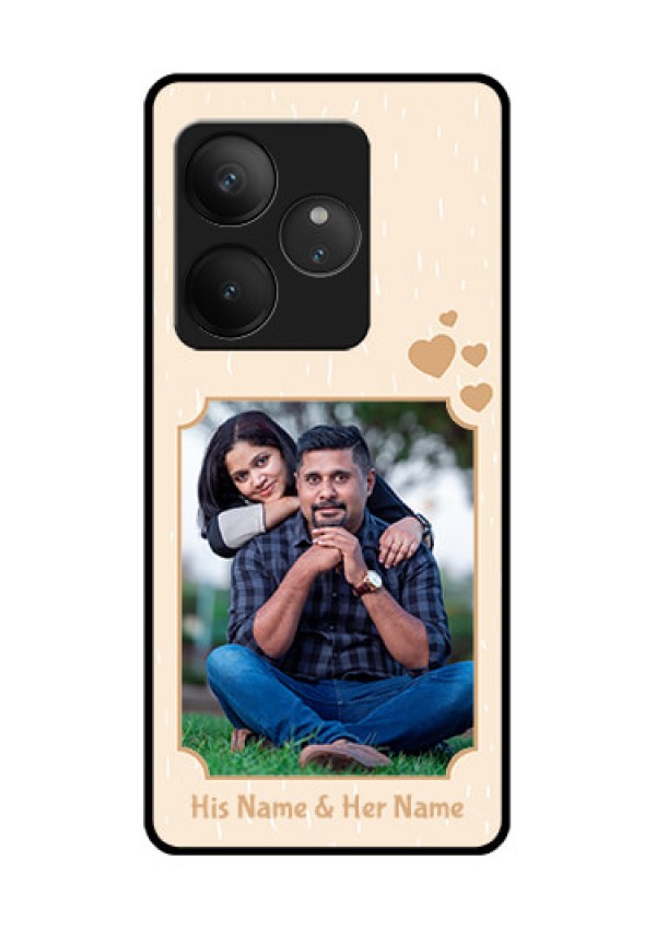 Realme GT 6T 5G Custom Glass Phone CaseWith Confetti Love Design