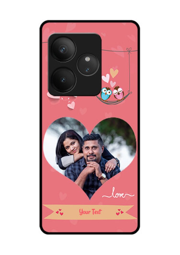 Realme GT 6T 5G Custom Glass Phone CasePeach Color Love Design