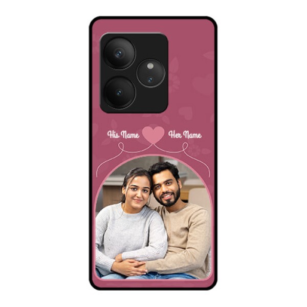 Realme GT 6T 5G Custom Glass Phone CaseLove Floral Design