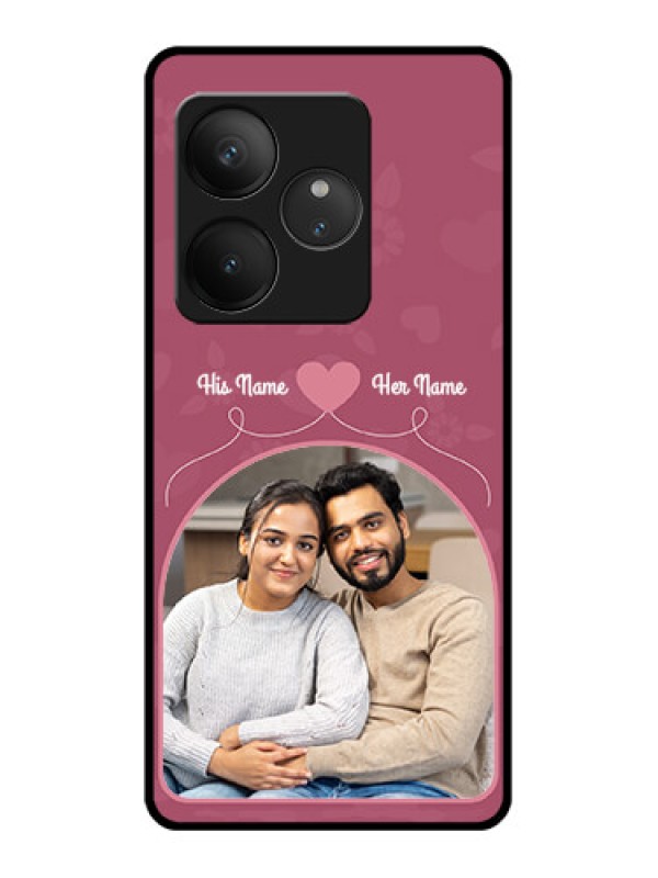 Custom Realme GT 6T 5G Custom Glass Phone CaseLove Floral Design