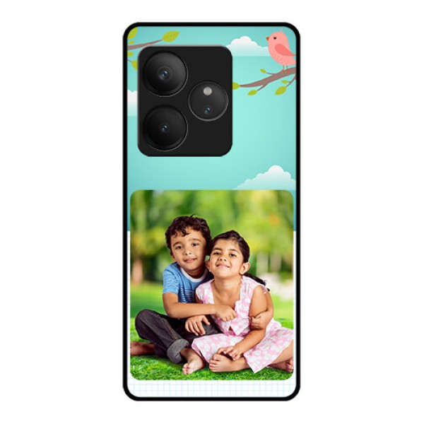 Realme GT 6T 5G Custom Glass Phone CaseDoodle Love Design