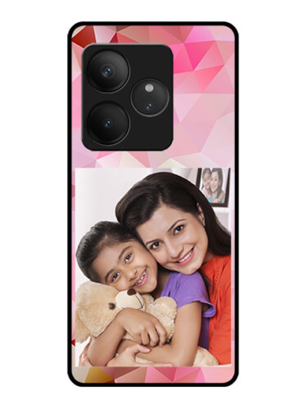 Custom Realme GT 6T 5G Custom Glass Phone CaseAbstract Triangle Design