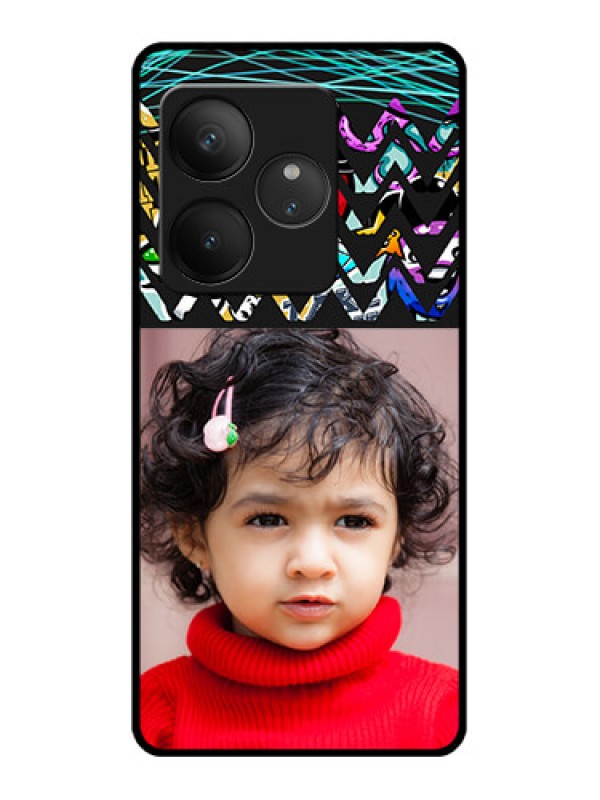 Custom Realme GT 6T 5G Custom Glass Phone CaseNeon Abstract Design