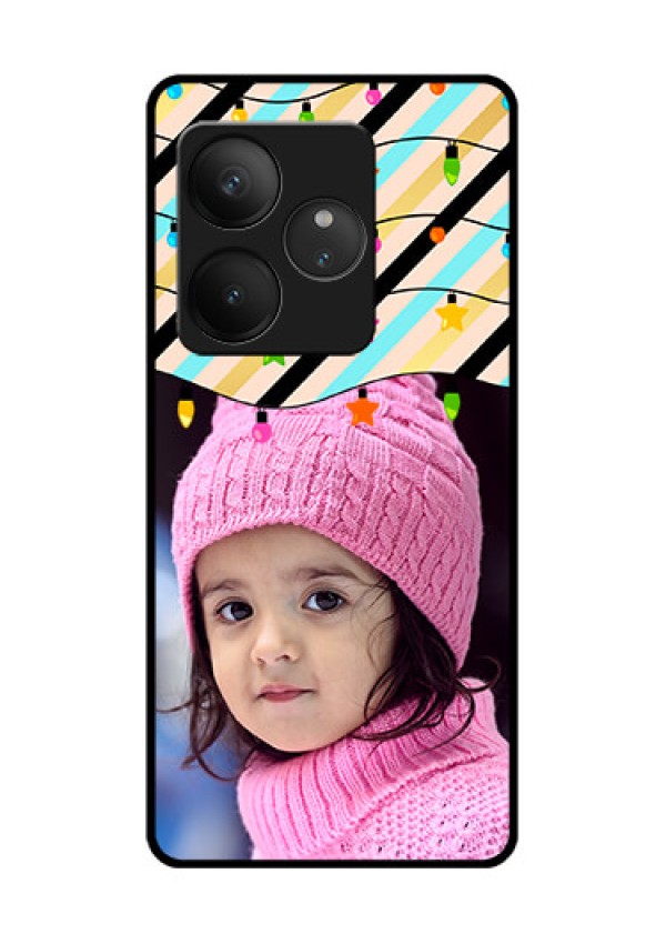 Realme GT 6T 5G Custom Glass Phone CaseLights Hanging Design