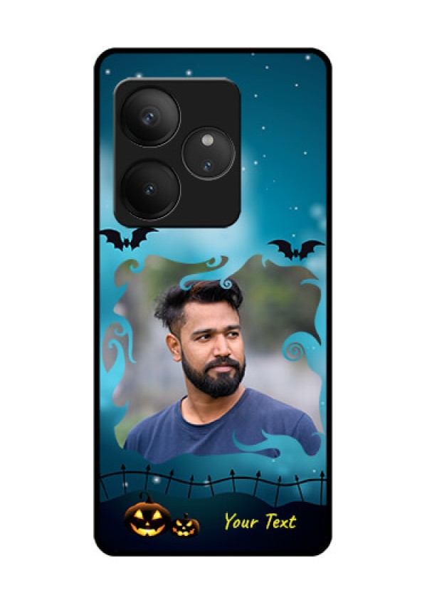 Realme GT 6T 5G Custom Glass Phone CaseHalloween Frame Design