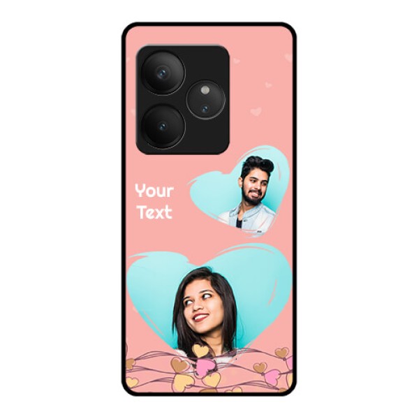 Realme GT 6T 5G Custom Glass Phone CaseLove Doodle Design