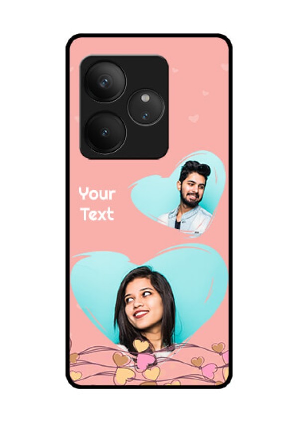 Realme GT 6T 5G Custom Glass Phone CaseLove Doodle Design