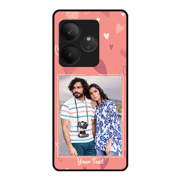 Realme GT 6T 5G Custom Glass Phone CaseLove Doodle Art Design
