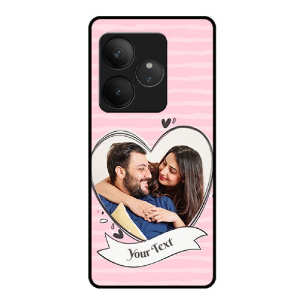 Realme GT 6T 5G Custom Glass Phone CaseVintage Heart Design
