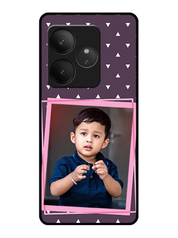Custom Realme GT 6T 5G Custom Glass Phone CaseTriangle Pattern Dotted Design