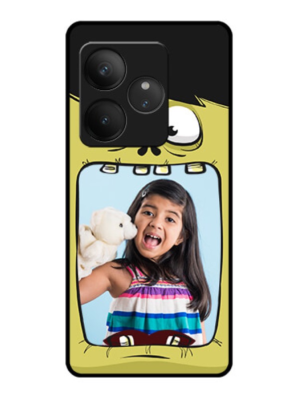 Custom Realme GT 6T 5G Custom Glass Phone CaseCartoon Monster Back Case Design