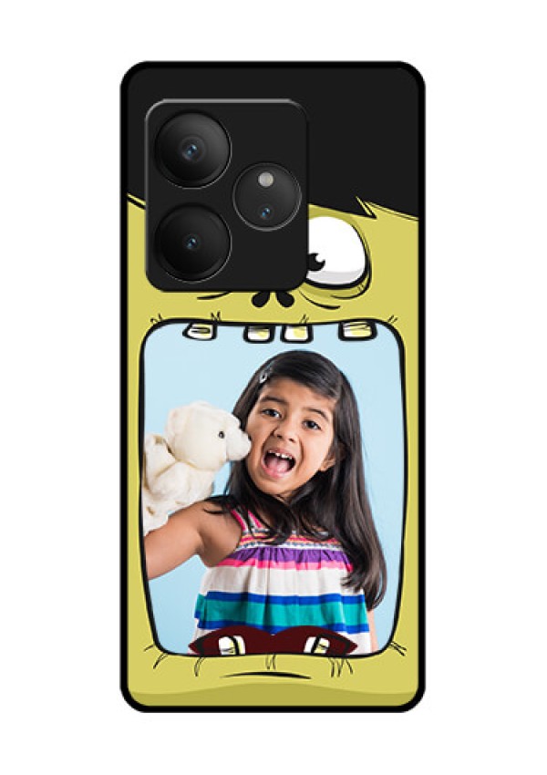 Realme GT 6T 5G Custom Glass Phone CaseCartoon Monster Back Case Design