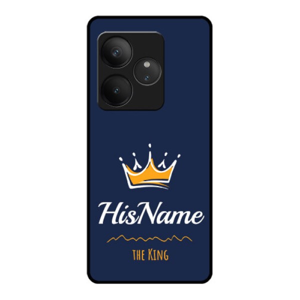 Realme GT 6T 5G Custom Glass Phone CaseKing With Name Design