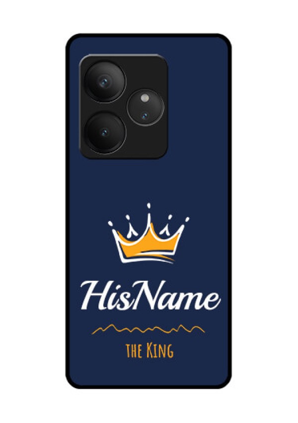Realme GT 6T 5G Custom Glass Phone CaseKing With Name Design
