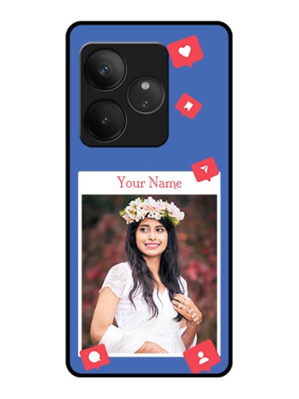 Custom Realme GT 6T 5G Custom Glass Phone CaseLike Share And Comment Design