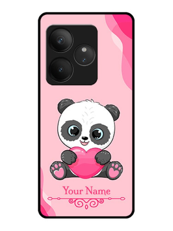 Custom Realme GT 6T 5G Custom Glass Phone CaseCute Panda Design